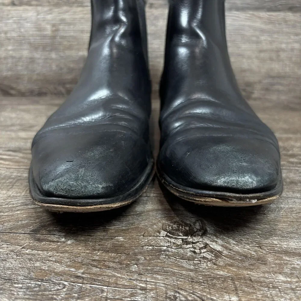 Suitsupply Chelsea Boots Men's 10.5 Black Leather Pull On Made Italy FW141150